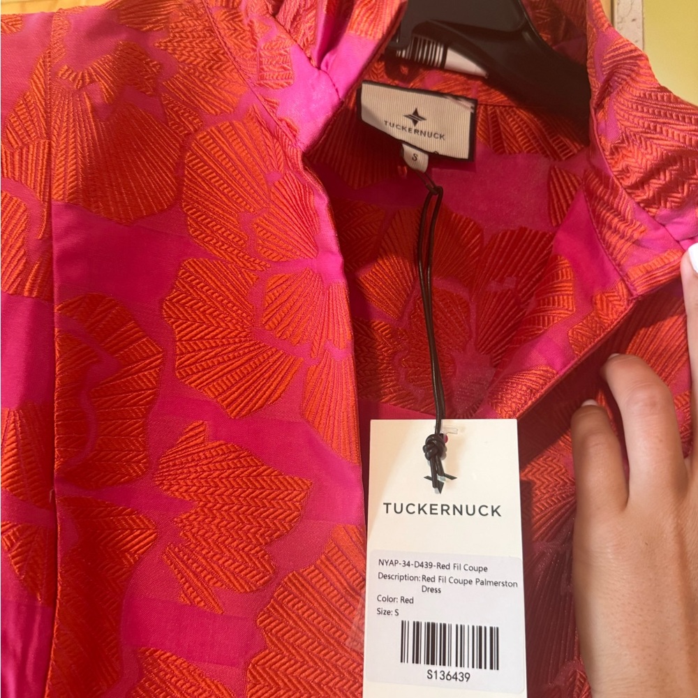 Tuckernuck Red and Pink Floral Mini Dress - Picture 3 of 6